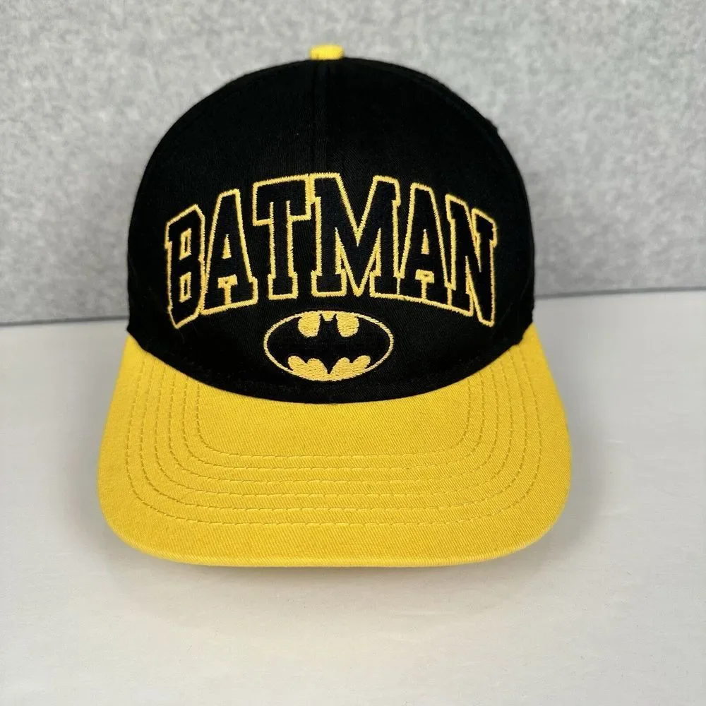 Batman The Dark Knight Hat Cap Youth Snapback Yellow‎ Black